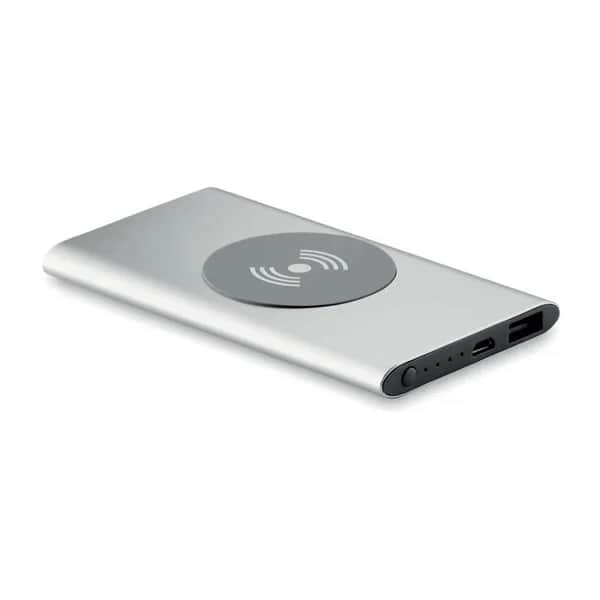 Ladestation mit Powerbank - POWER&WIRELESS - Mattsilber