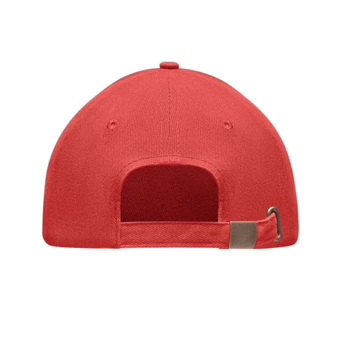 BASEBALL CAP 6 PANELS 270G/M² - TEKAPO - Weiß/rot
