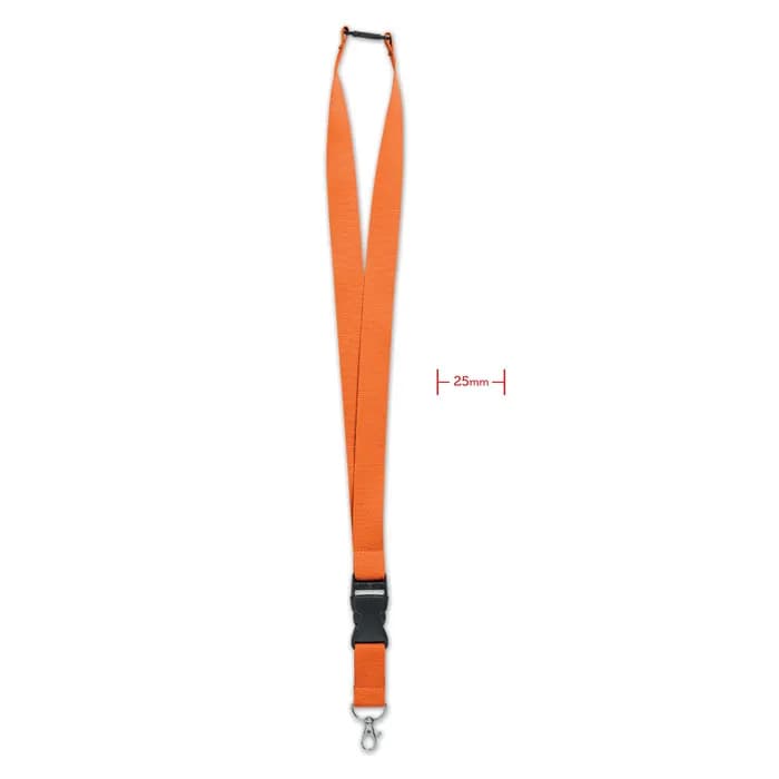 Lanyard mit Metallkarabiner - WIDE LANY - Orange