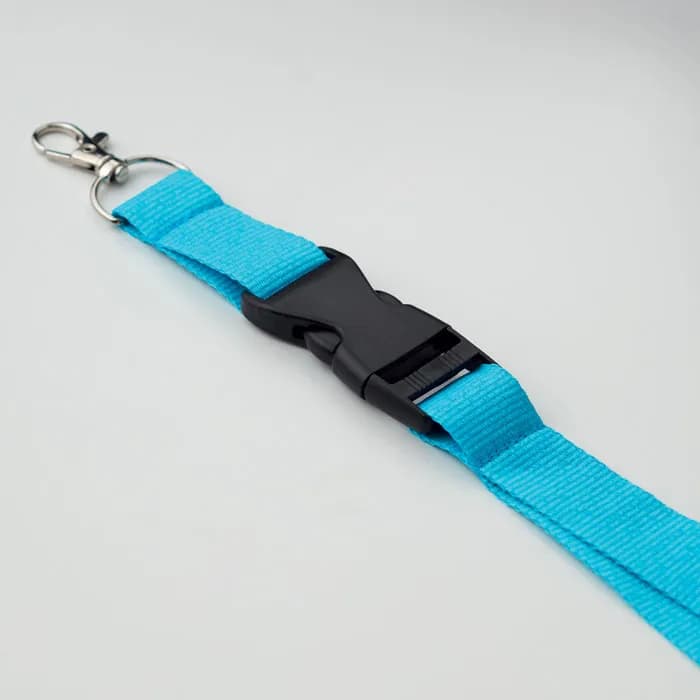 Lanyard mit Metallkarabiner - WIDE LANY - Türkis
