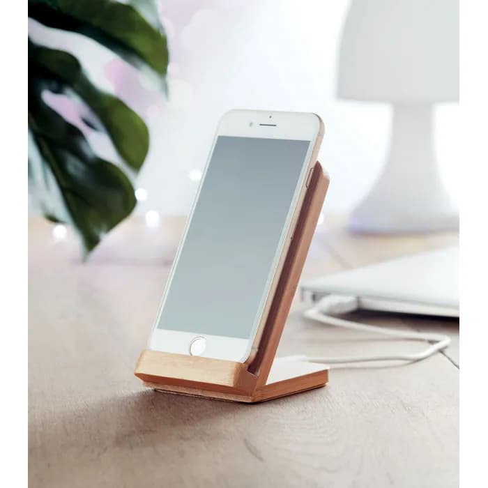 Smartphone Halter Ladestation - WIRESTAND - Holz