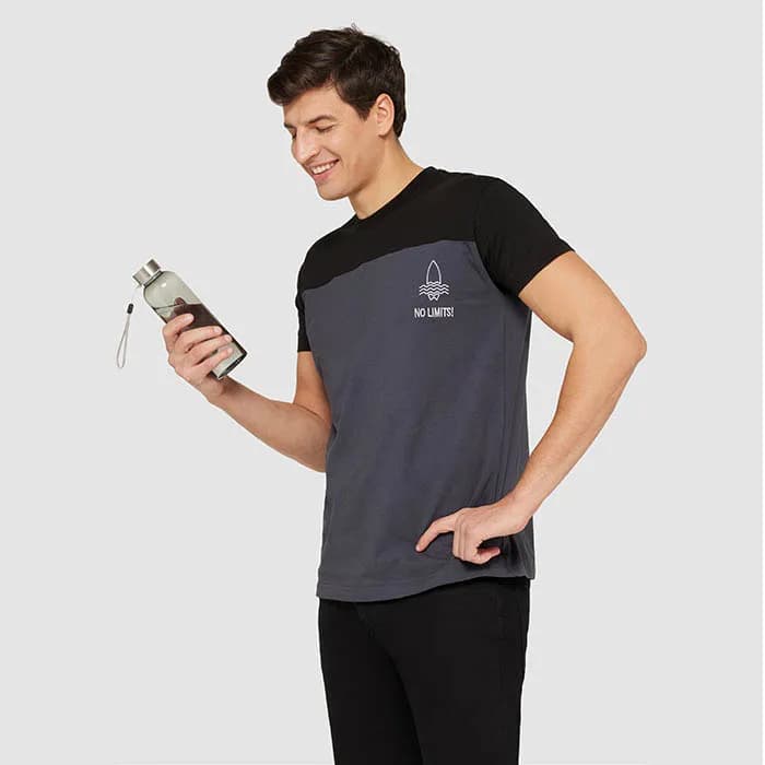 RPET-Flasche 500ml - UTAH RPET - Transparent Grau