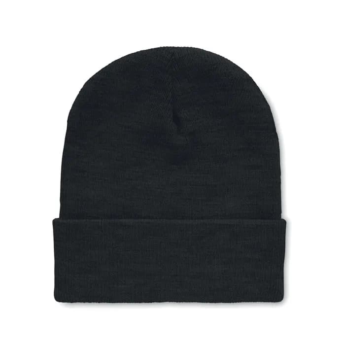 Beanie mit Umschlag RPET - POLO RPET - Schwarz