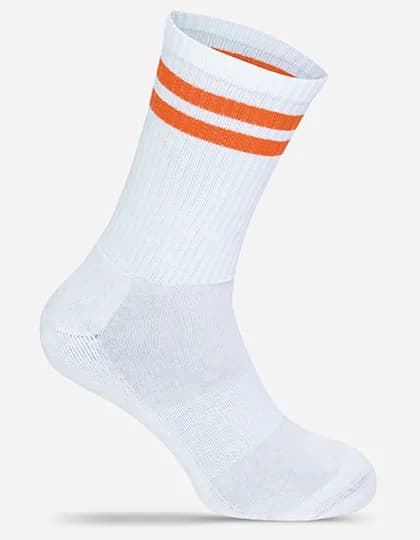 Tennis Socks - White/Orange