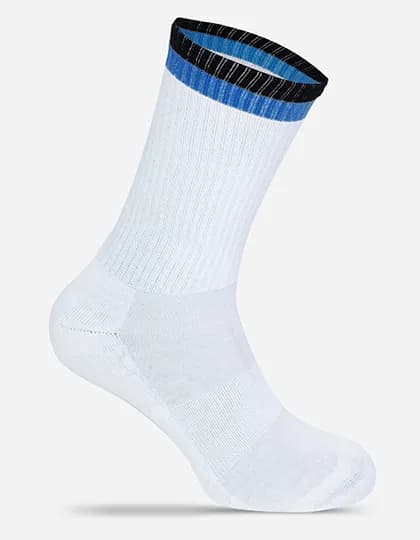 Tennis Socks Two Tone - White/Black/Blue