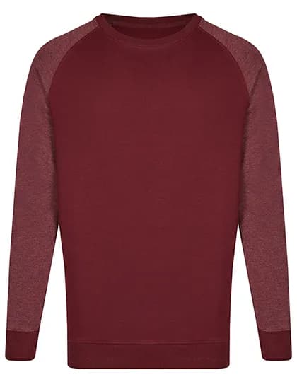 my mate - Men´s Crew Neck Sweat - Burgundy/Heather Burgundy