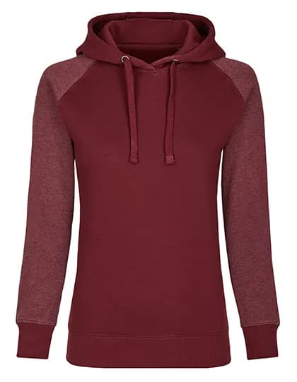 my mate - Ladies´ No Pocket Hoody - Burgundy/Heather Burgundy