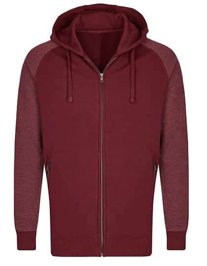 my mate - Men´s Zip Hoody - Burgundy/Heather Burgundy