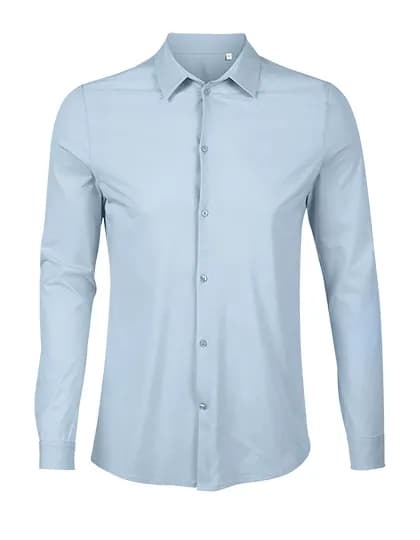Men´s Mercerised Shirt Balthazar - Soft Blue