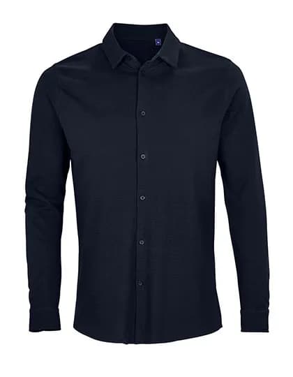 Men´s Cotton Pique Shirt Basile - Night