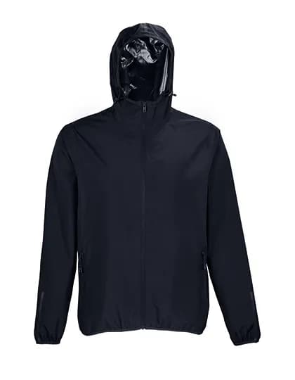 Unisex Waterproof Windbreaker Jacket Andrea - Deep Black