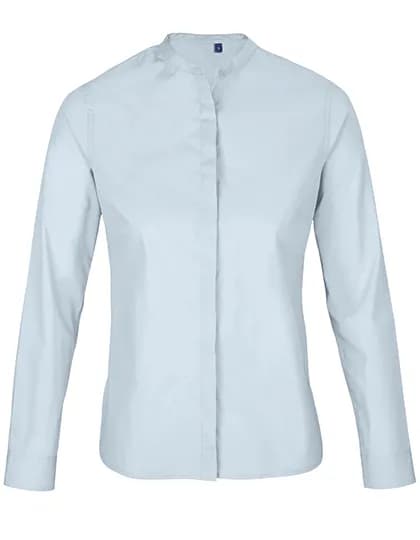 Women´s Mao Collar Shirt Bart - Soft Blue