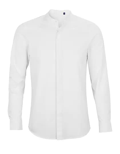 Men´s Mao Collar Shirt Bart - Optic White