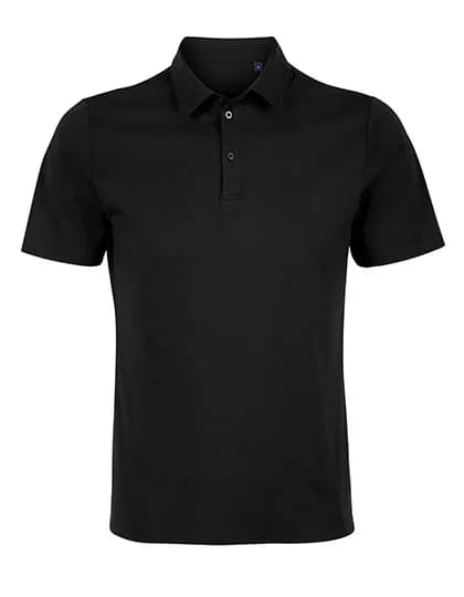 Men´s Mercerised Jersey Polo Shirt Relax Oscar - Deep Black