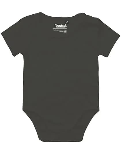 Babies Short Sleeve Bodystocking - Charcoal