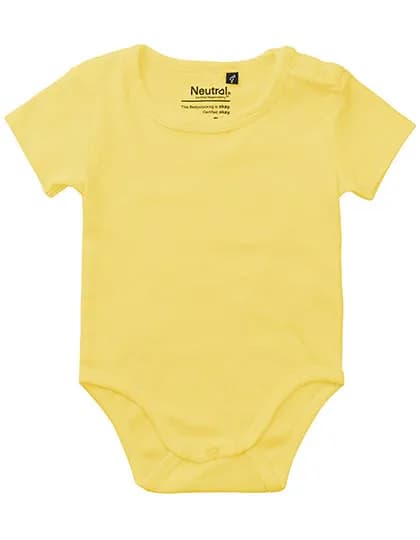 Babies Short Sleeve Bodystocking - Dusty Yellow