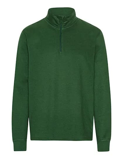 Unisex Quarter Zip Sweatshirt - Bottle Green