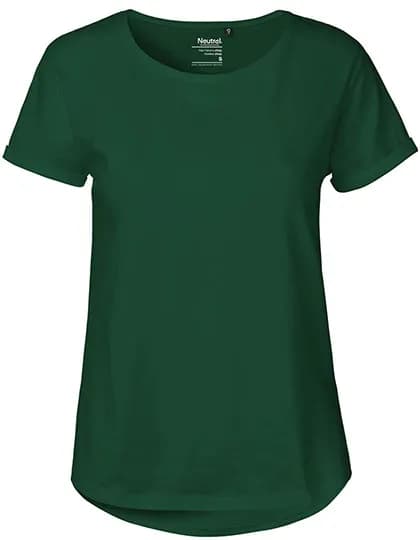 Ladies´ Roll Up Sleeve T-Shirt - Bottle Green