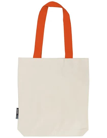 Twill Bag With Contrast Handles - Nature/Orange