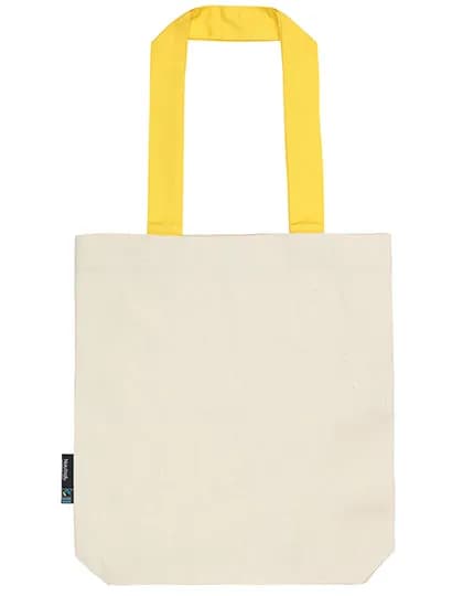 Twill Bag With Contrast Handles - Nature/Yellow