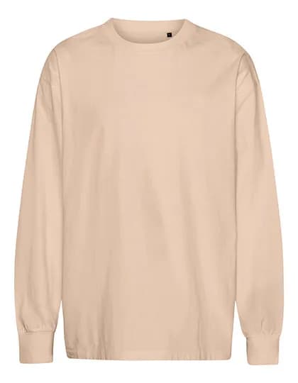Tiger Cotton Oversized LS T|Shirt - Sand