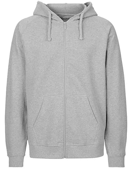 Unisex Tiger Cotton Hoodie With Zipper - Sport Grey