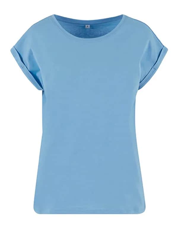 Ladies Extended Shoulder Tee - Powder Blue