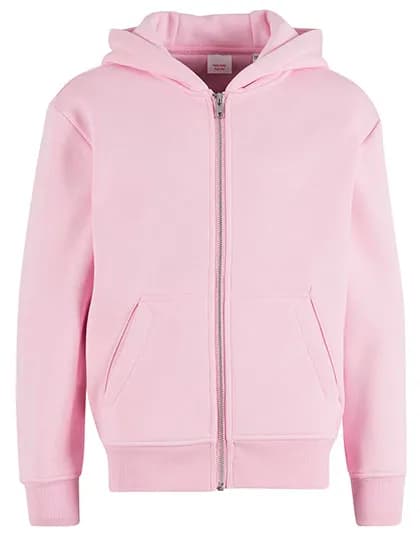 Kids Oversized Zip Hoody - Soft Pink