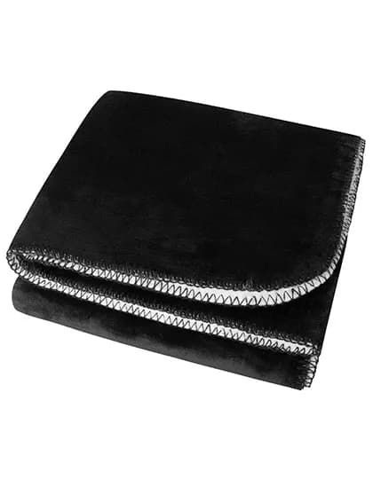 Sherpa Fleece Decke - Black/White