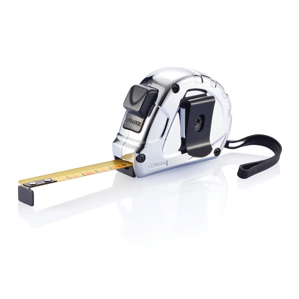 5m/19mm Auto-Stopp Maßband Ergonomic - silber