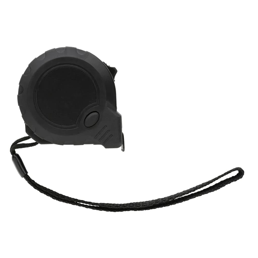 3m/16mm Maßband mit Stop-Taste aus RCS recycelt. Kunststoff - schwarz