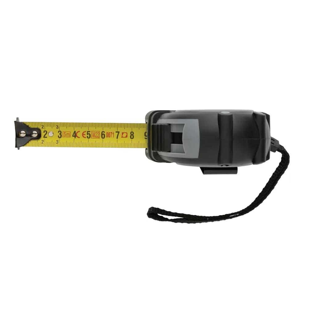 Grip 5m/19mm Maßband aus RCS recyceltem Kunststoff - grau