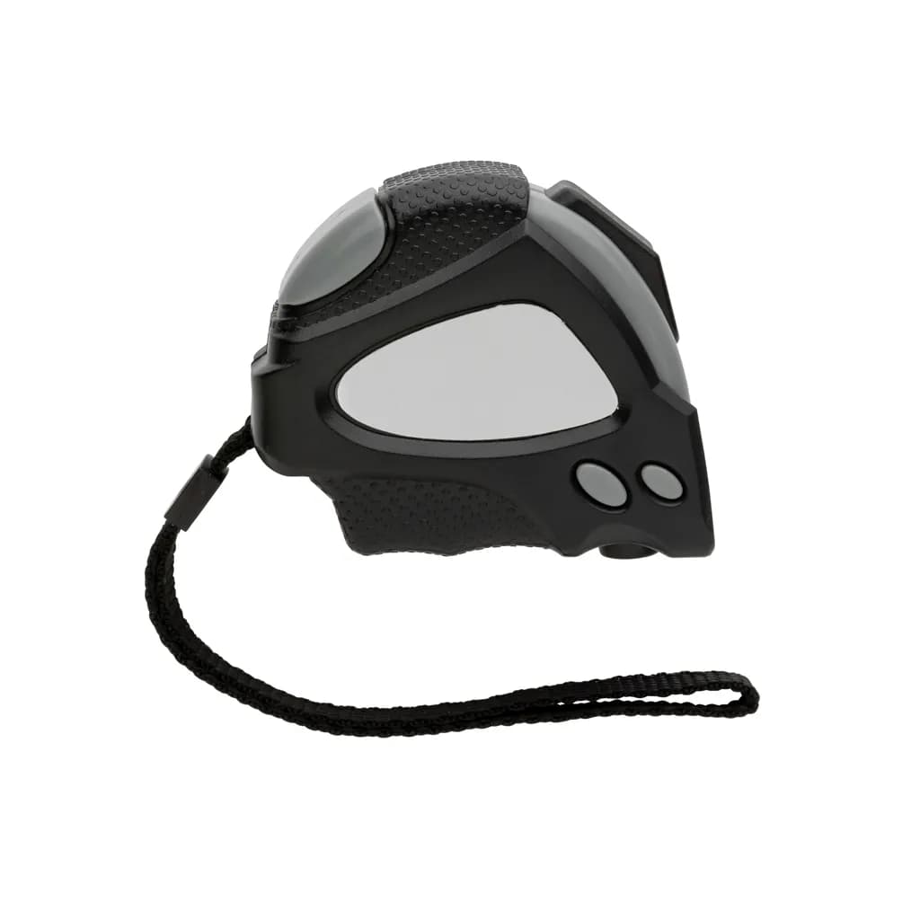 Auto-Stop-Maßband aus recyceltem Kunststoff, 3m/16mm - schwarz