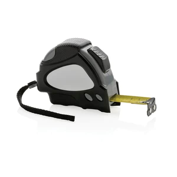 Auto-Stop-Maßband aus recyceltem Kunststoff, 8m/25mm - schwarz