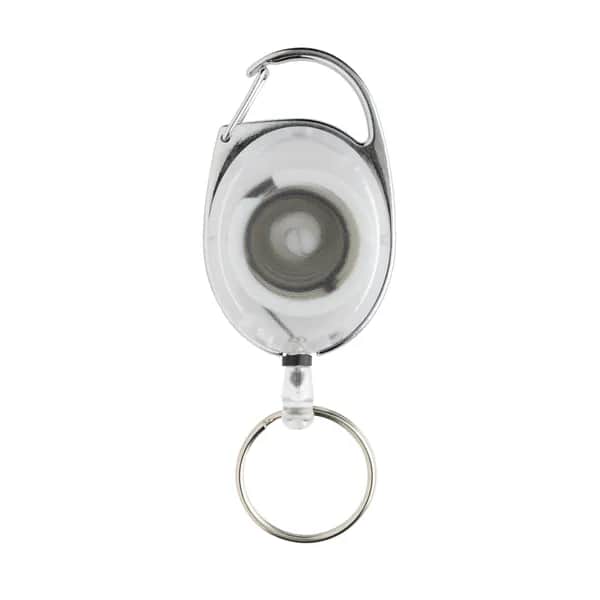 Roller-Clip-Schlüsselanhänger aus RCS recyceltem ABS - weiß