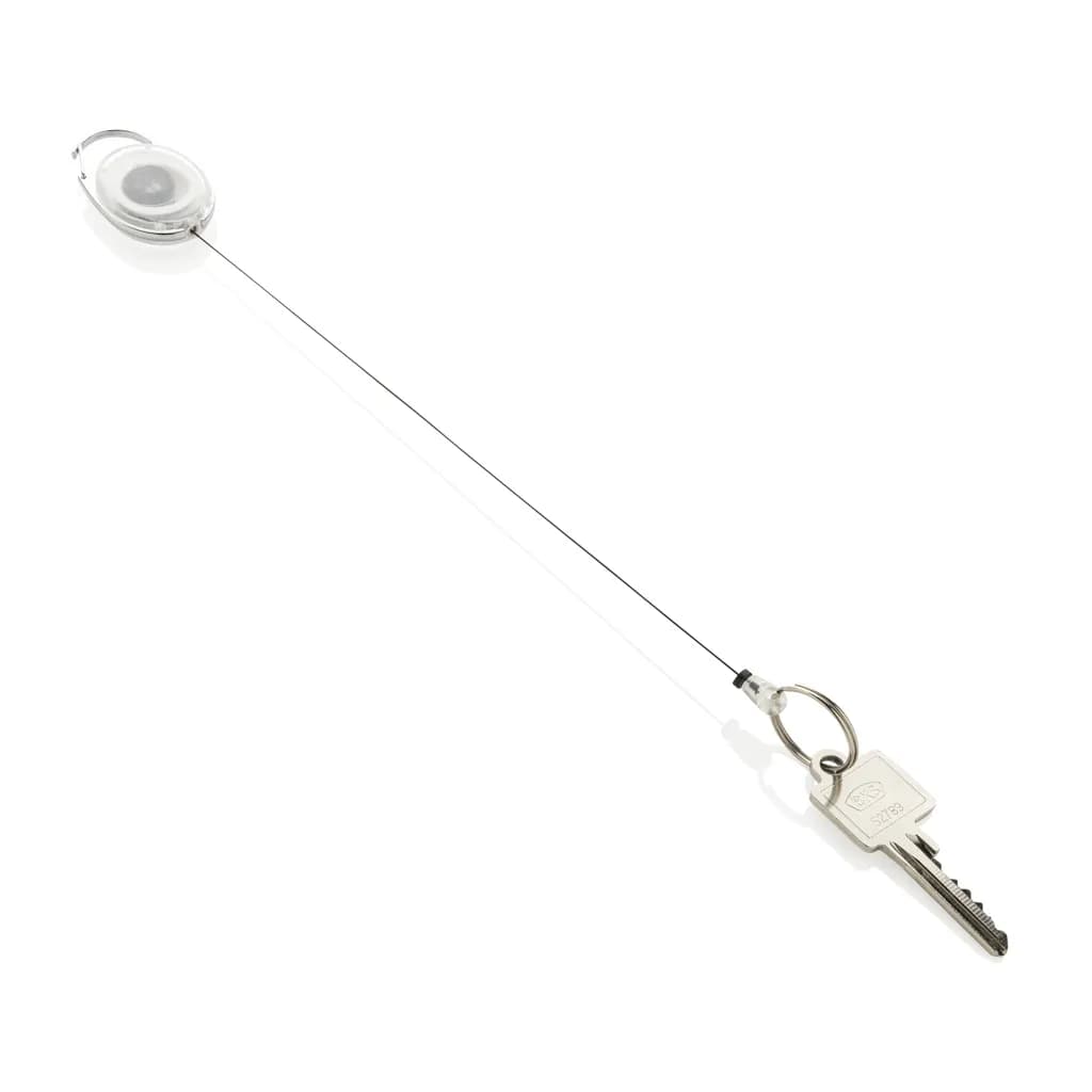 Roller-Clip-Schlüsselanhänger aus RCS recyceltem ABS - weiß