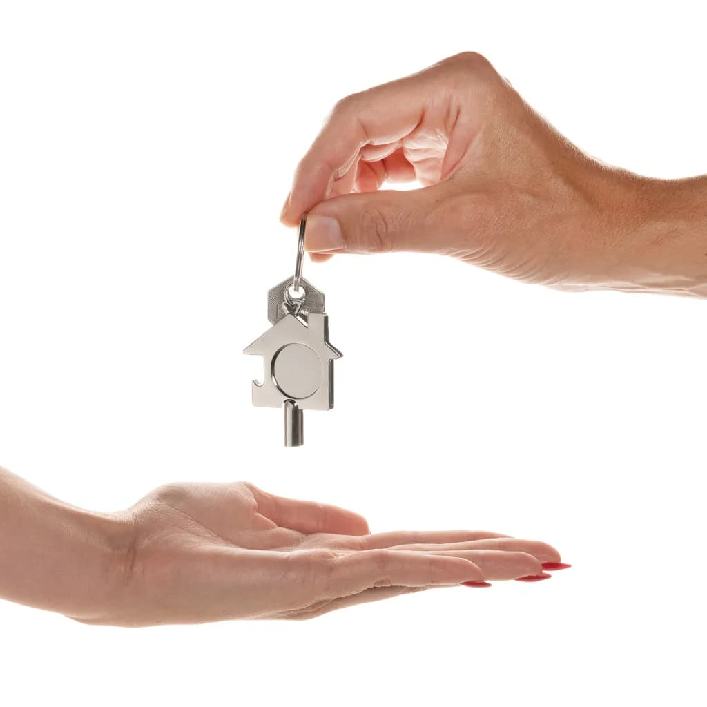 3-in-1 Schlüsselring aus RCS rec. Zinklegierung - silber