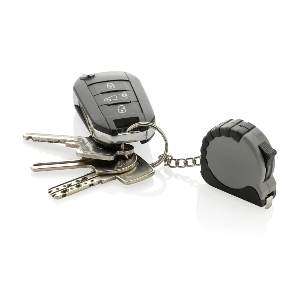 MeasureMate 1m Schlüsselband aus RCS recyceltem ABS - grau