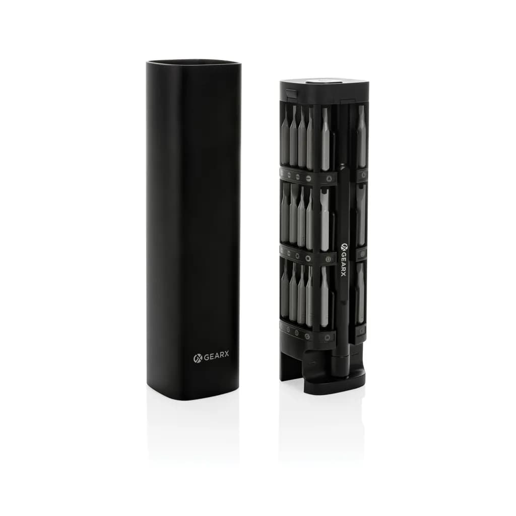 Gear X 46-tlg. Präzisions-Bit-Set aus RCS recyc. Aluminium - schwarz