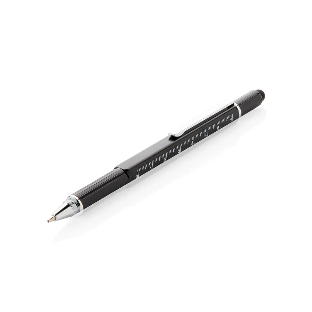 5-in-1 Aluminium Tool-Stift - schwarz