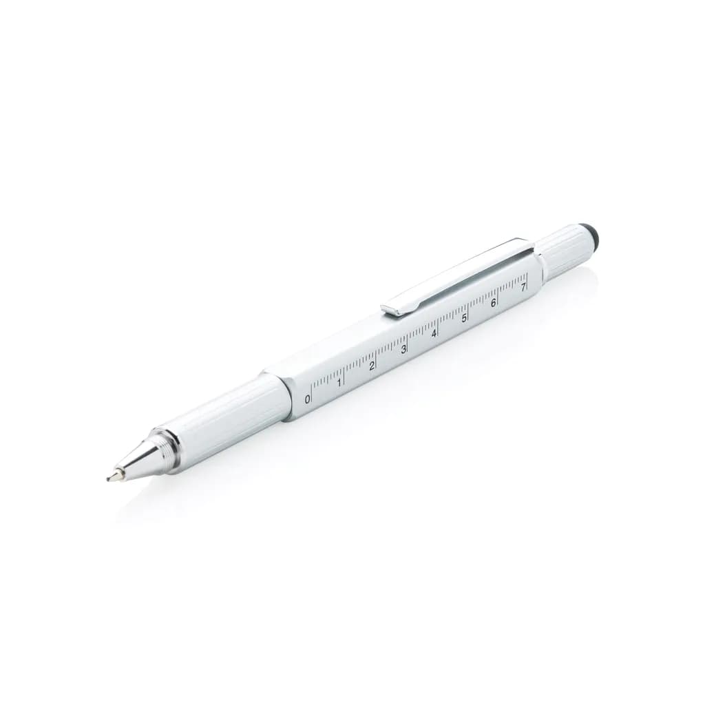 5-in-1 Aluminium Tool-Stift - grau