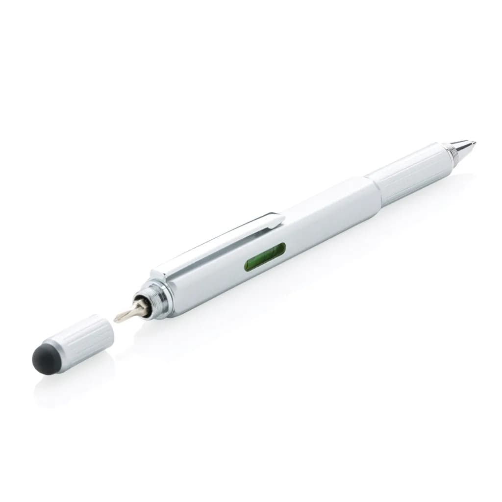5-in-1 Aluminium Tool-Stift - grau