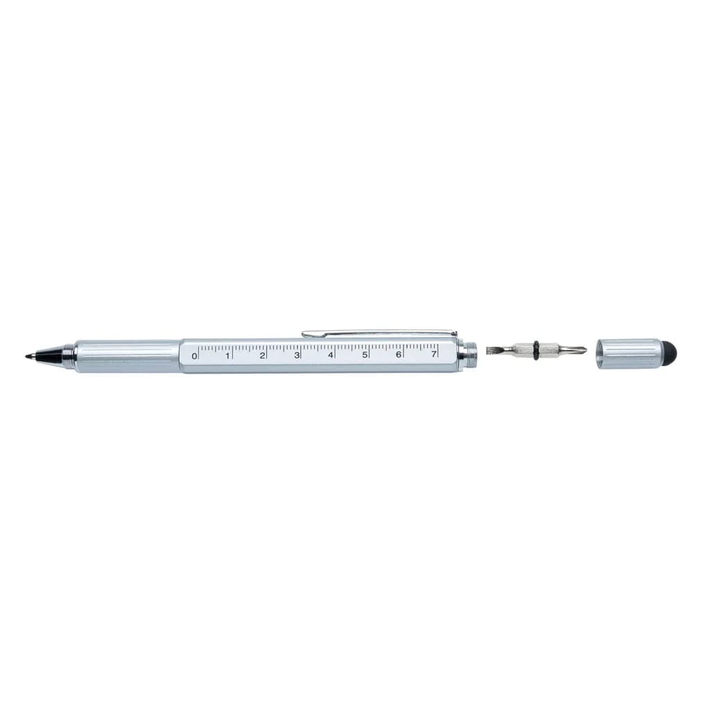 5-in-1 Aluminium Tool-Stift - grau