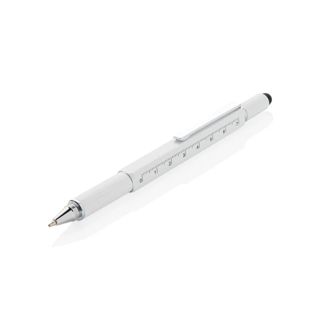 5-in-1 Aluminium Tool-Stift - weiß