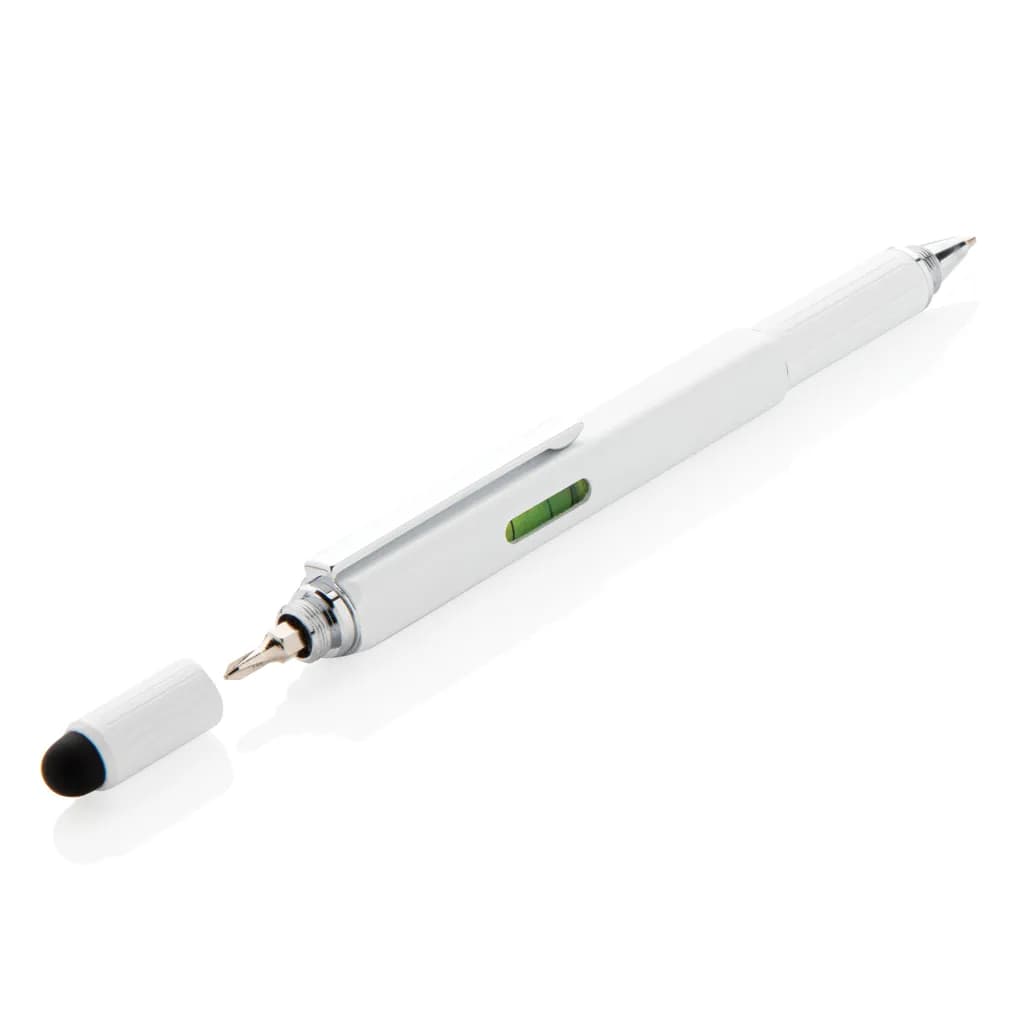 5-in-1 Aluminium Tool-Stift - weiß