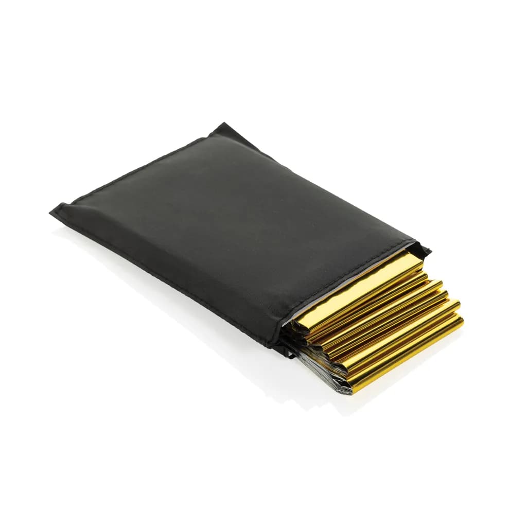 Solra-Rettungsdecke in RCS-Tasche aus recyceltem RPET - schwarz