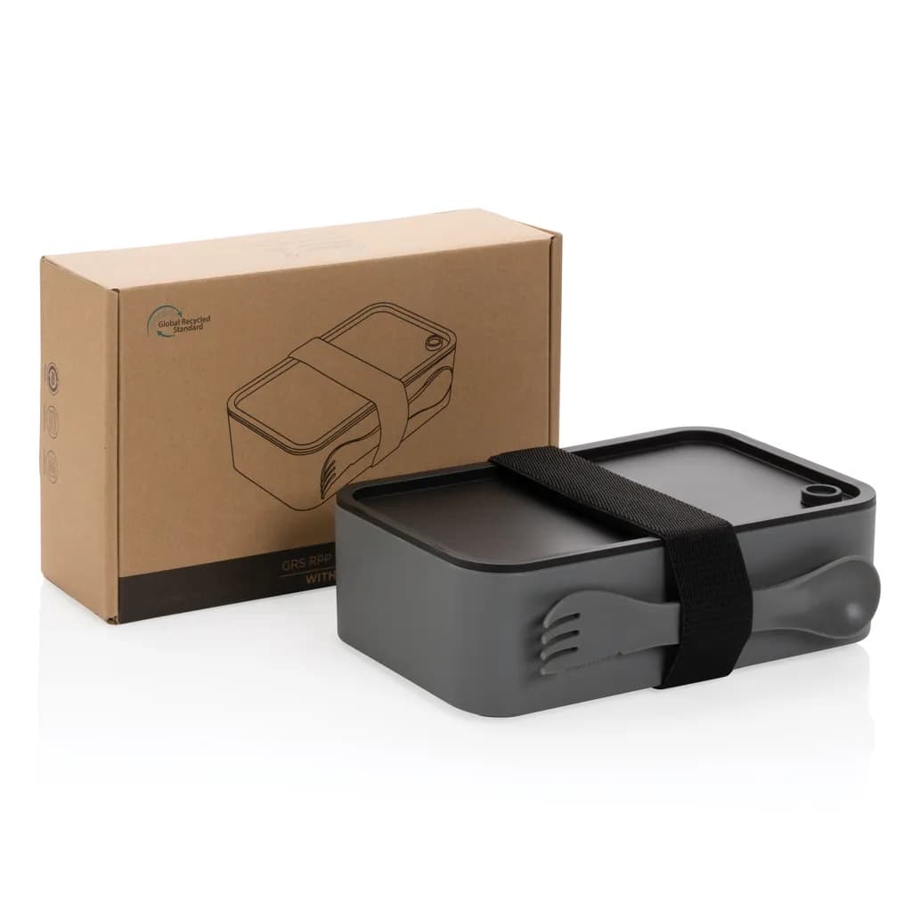 GRS RPP Lunchbox mit Göffel - grau