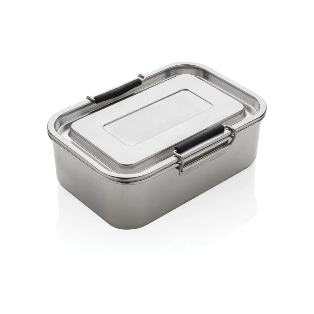 Auslaufsichere Lunchbox aus RCS recyceltem Stainless Steel - silber