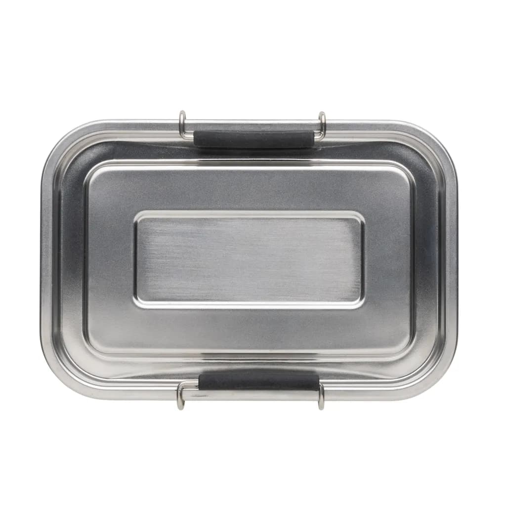 Auslaufsichere Lunchbox aus RCS recyceltem Stainless Steel - silber