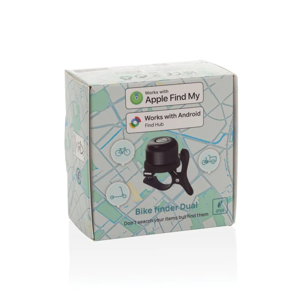 Bikefinder Dual RCS Fahrradklingel mit weltweiter Ortung - schwarz
